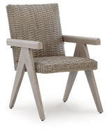 Cliff Trails Beige Outdoor Arm Chair (Set of 2)