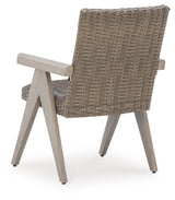 Cliff Trails Beige Outdoor Arm Chair (Set of 2)