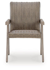 Cliff Trails Beige Outdoor Arm Chair (Set of 2)