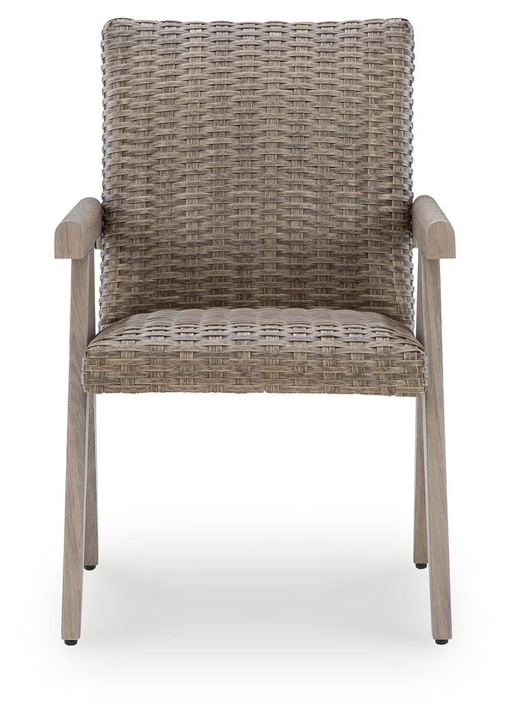 Cliff Trails Beige Outdoor Arm Chair (Set of 2)