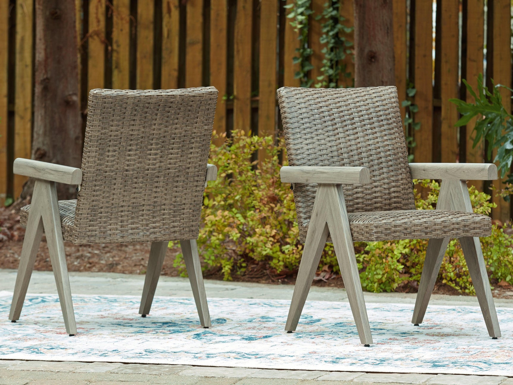 Cliff Trails Beige Outdoor Arm Chair (Set of 2)
