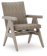 Cliff Trails Beige Outdoor Rocking Arm Chair (Set of 2)