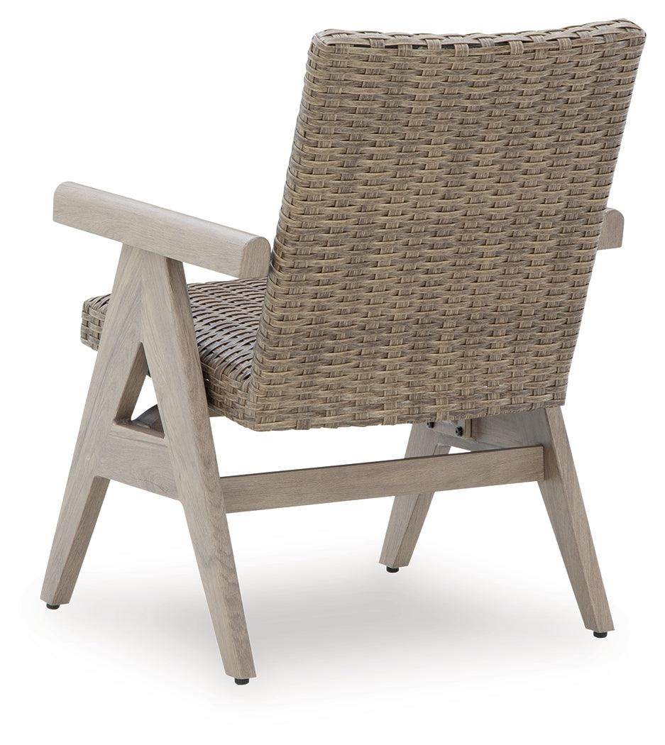Cliff Trails Beige Outdoor Rocking Arm Chair (Set of 2)