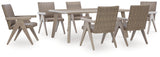 Cliff Beige Trails Outdoor Dining Table and 6 Chairs