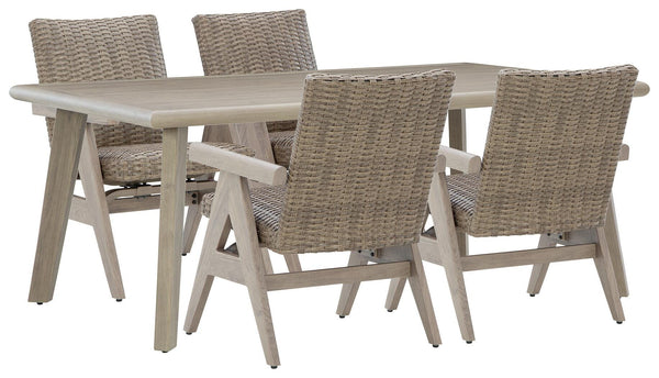 Cliff Beige Trails Outdoor Dining Table and 4 Chairs