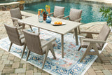 Cliff Beige Trails Outdoor Dining Table and 6 Chairs