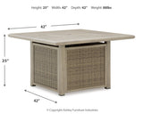Cliff Beige Trails Outdoor Fire Pit Table and 4 Chairs