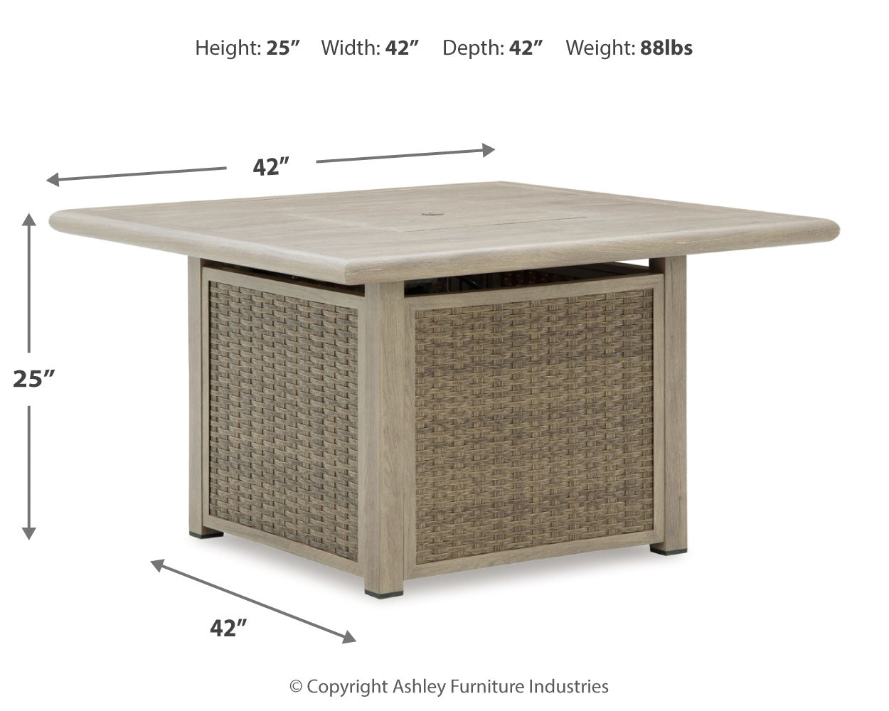 Cliff Beige Trails Outdoor Fire Pit Table and 4 Chairs