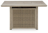 Cliff Beige Trails Outdoor Fire Pit Table and 4 Chairs