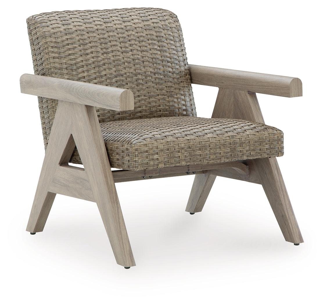 Cliff Trails Beige Outdoor Rocking Lounge Chair
