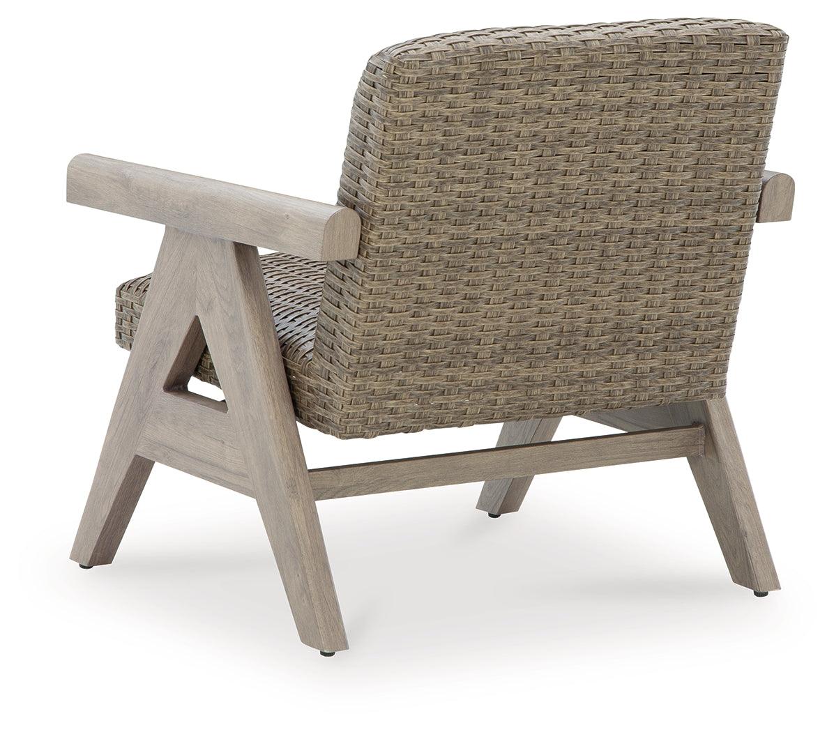 Cliff Trails Beige Outdoor Rocking Lounge Chair