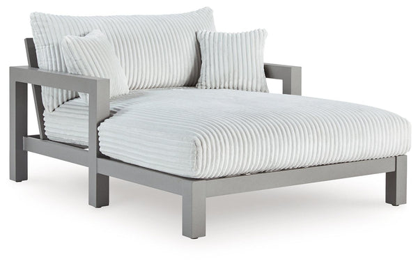 Hurley Park Gray Nuvella® Outdoor Chaise Lounge with Cushion