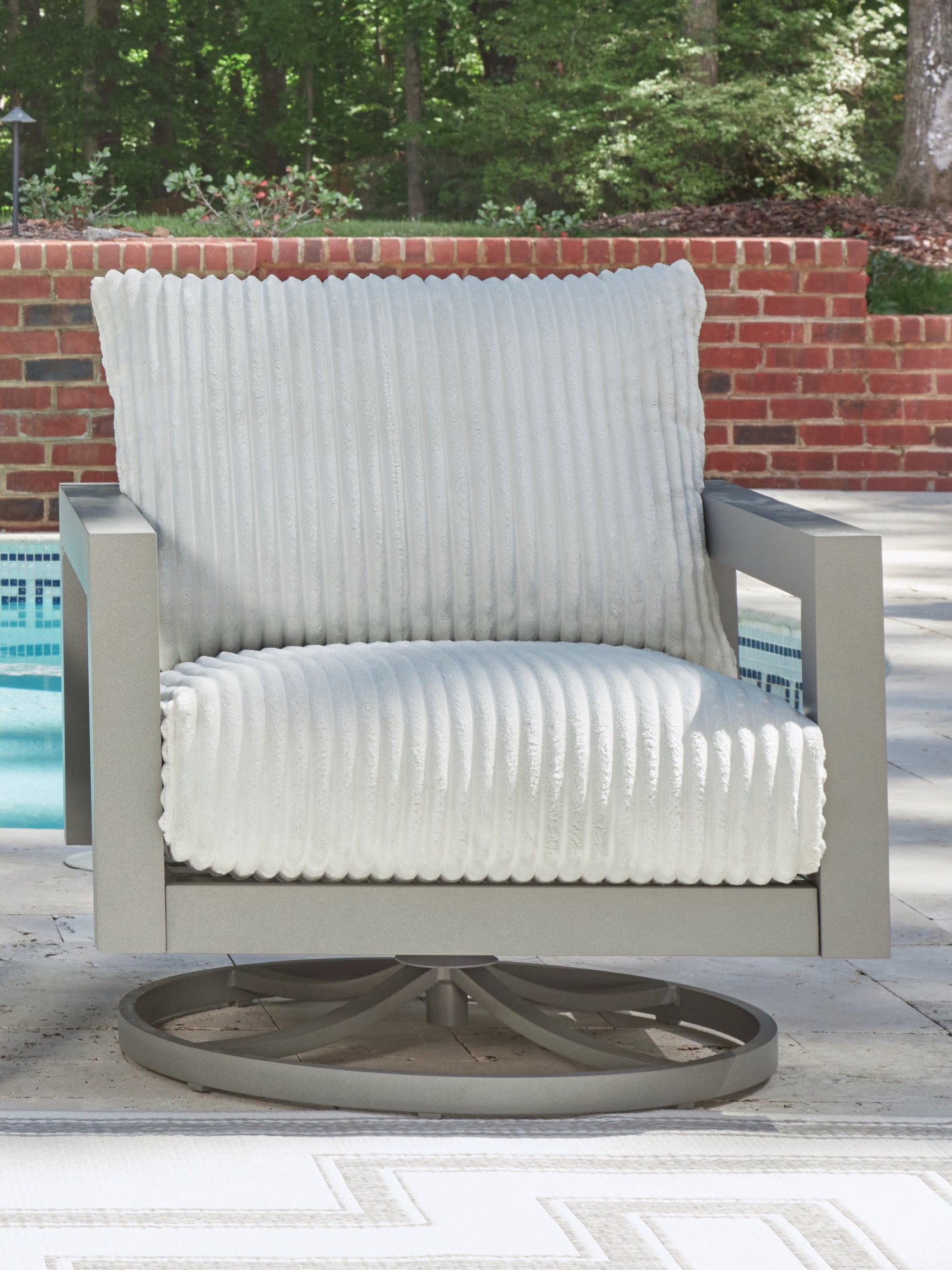 Hurley Gray Park Outdoor Loveseat with 2 Lounge Chairs