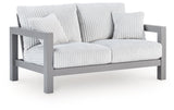 Hurley Park Gray Nuvella® Outdoor Loveseat with Cushion