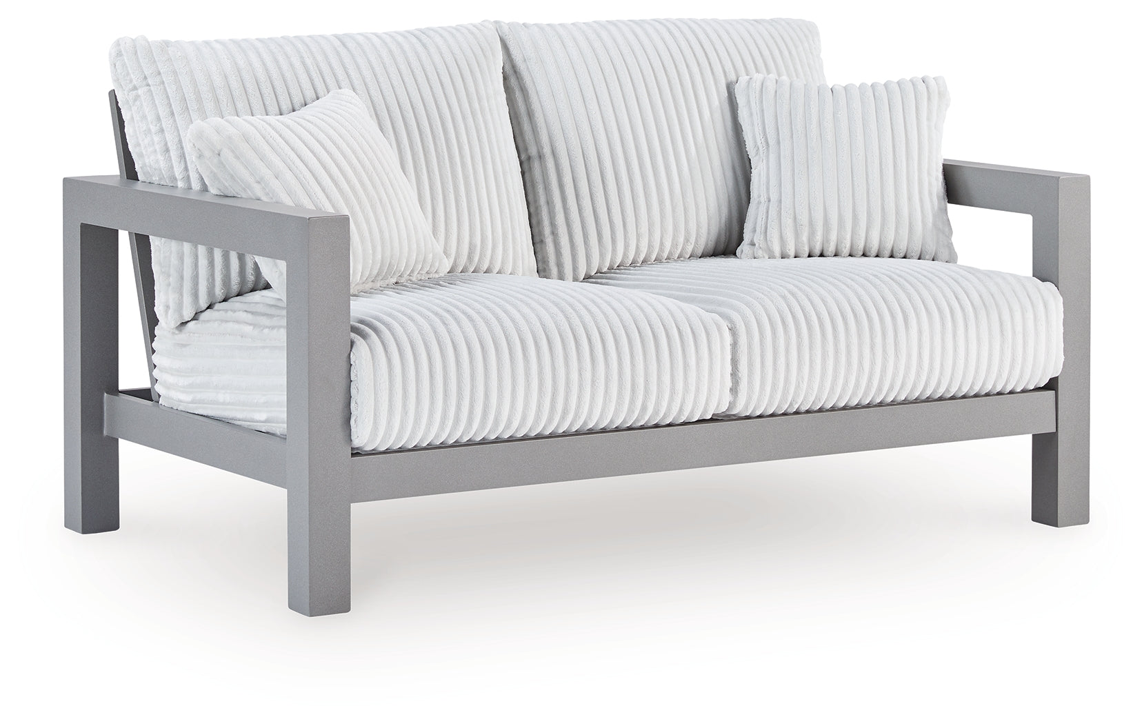 Hurley Gray Park Outdoor Loveseat with 2 Lounge Chairs