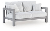 Hurley Gray Park Outdoor Sofa and Loveseat with Coffee Table and 2 End Tables