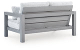 Hurley Gray Park Outdoor Sofa and Loveseat with Coffee Table and 2 End Tables
