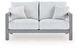 Hurley Park Gray Nuvella® Outdoor Loveseat with Cushion