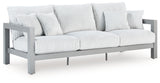 Hurley Gray Park Outdoor Sofa and Loveseat with Coffee Table and 2 End Tables