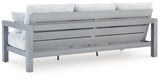 Hurley Gray Park Outdoor Sofa and Loveseat with Coffee Table and 2 End Tables
