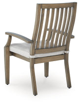 Rainier Brown/Beige Ranch Outdoor Dining Table and 4 Chairs