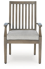 Rainier Brown/Beige Ranch Outdoor Dining Table and 4 Chairs