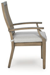 Rainier Brown/Beige Ranch Outdoor Dining Table and 4 Chairs