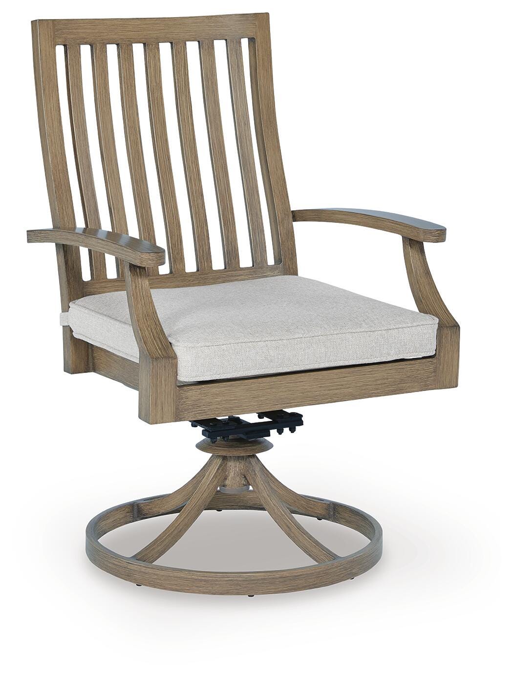 Rainier Brown/Beige Ranch Outdoor Dining Table and 4 Chairs
