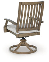 Rainier Ranch Brown/Beige Outdoor Swivel Chair with Cushion (Set of 2)