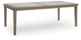 Rainier Brown/Beige Ranch Outdoor Dining Table and 4 Chairs