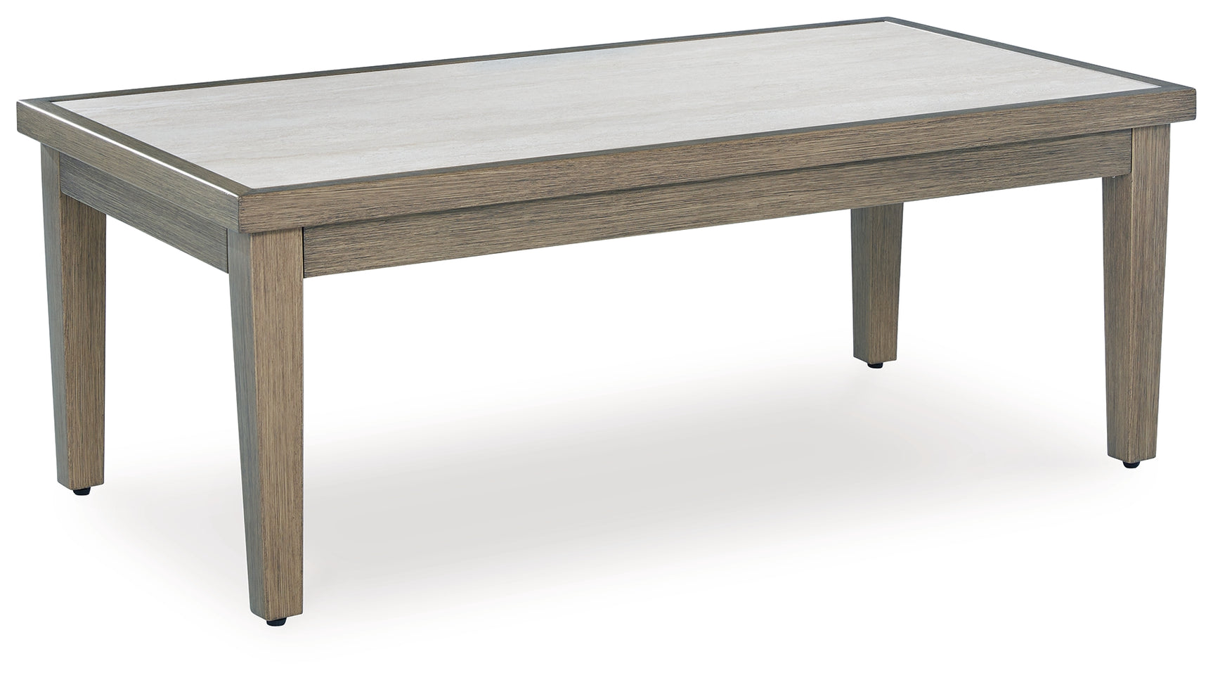Rainier Brown/Beige Ranch Outdoor Sofa and 2 Chairs with Coffee Table
