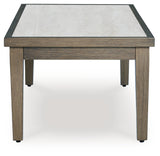 Rainier Brown/Beige Ranch Outdoor Sofa and 2 Chairs with Coffee Table