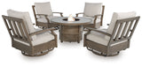 Rainier Beige Ranch Outdoor Dining Table and 4 Chairs