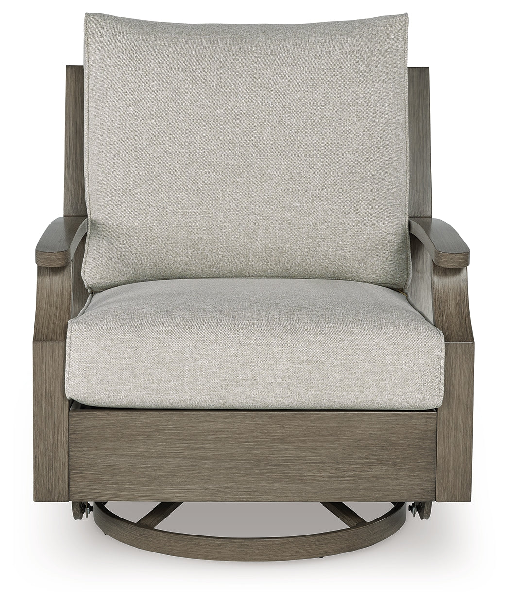 Rainier Brown/Beige Ranch Outdoor Sofa and 2 Chairs with Coffee Table