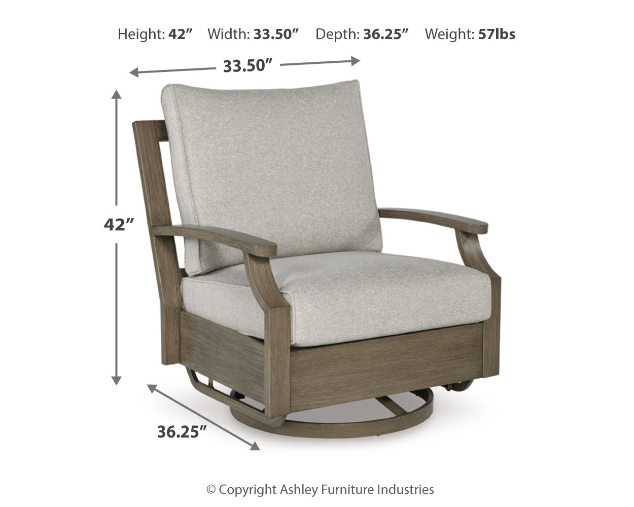 Rainier Brown/Beige Ranch Outdoor Loveseat and 2 Chairs with Coffee Table