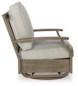 Rainier Brown/Beige Ranch Outdoor Loveseat and 2 Chairs with Coffee Table