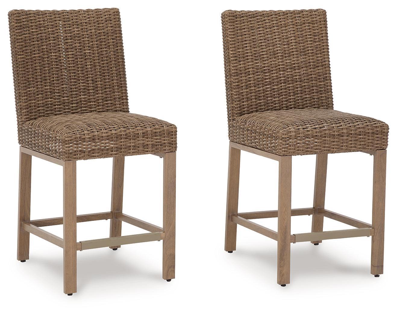 Walton Bridge Driftwood Outdoor Bar Stool (Set Of 2) - Ella Furniture