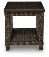 Monterey Point Dark Brown Outdoor End Table view 3