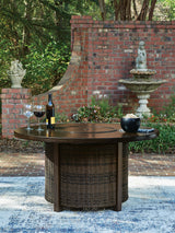 Monterey Point Dark Brown Outdoor Fire Pit Table