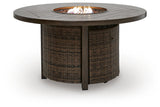 Monterey Point Dark Brown Outdoor Fire Pit Table