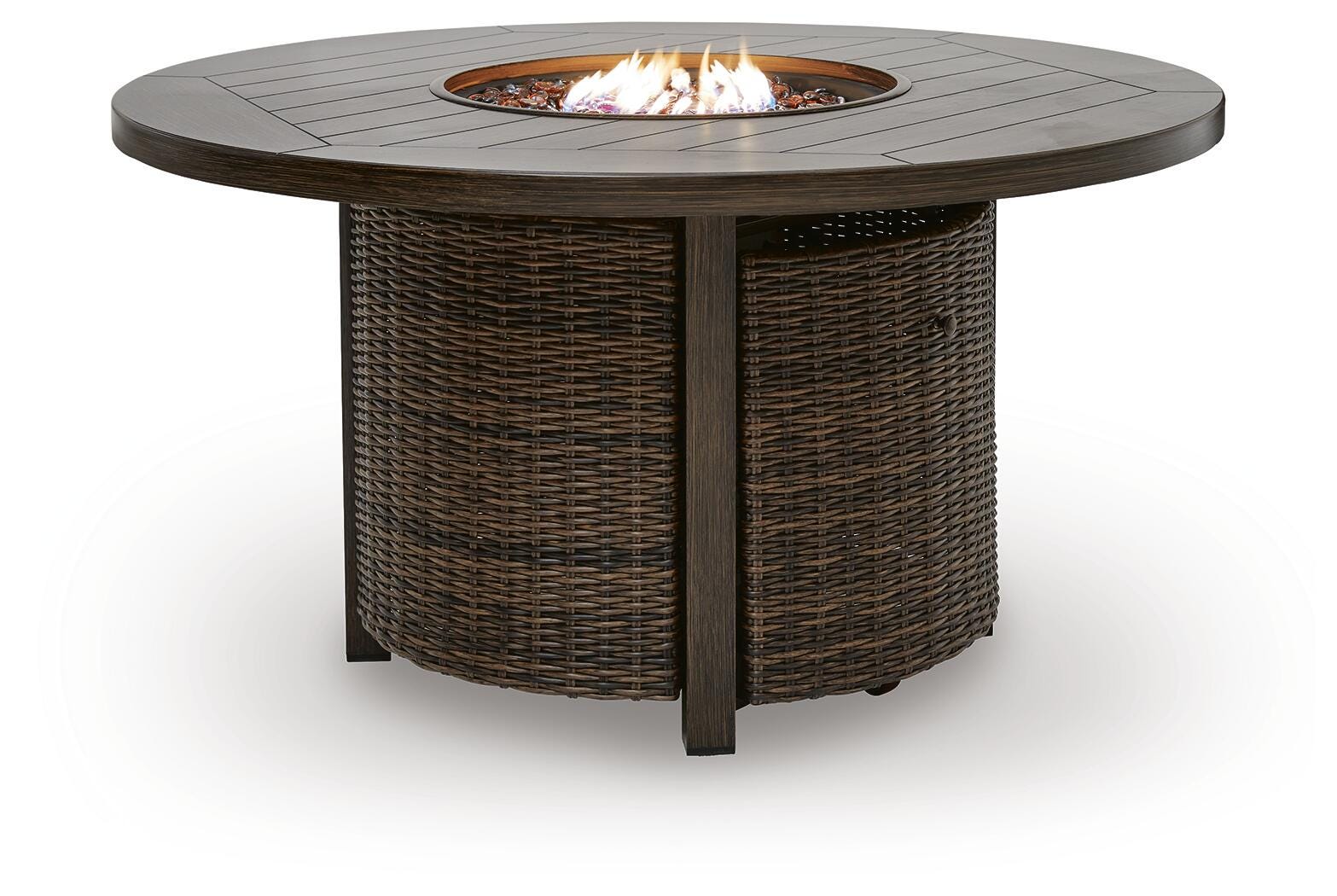 Monterey Point Dark Brown Outdoor Fire Pit Table