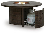 Monterey Point Dark Brown Outdoor Fire Pit Table