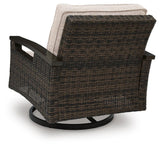 Monterey Point Dark Brown Outdoor Swivel Lounge Chair (Set of 2)