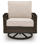 Monterey Point Dark Brown Outdoor Swivel Lounge Chair (Set of 2)