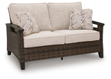 Monterey Dark Brown Point Outdoor Sofa and Loveseat