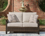Monterey Dark Brown Point Outdoor Sofa and Loveseat