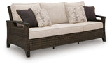 Monterey Point Dark Brown Outdoor Sofa with Cushion