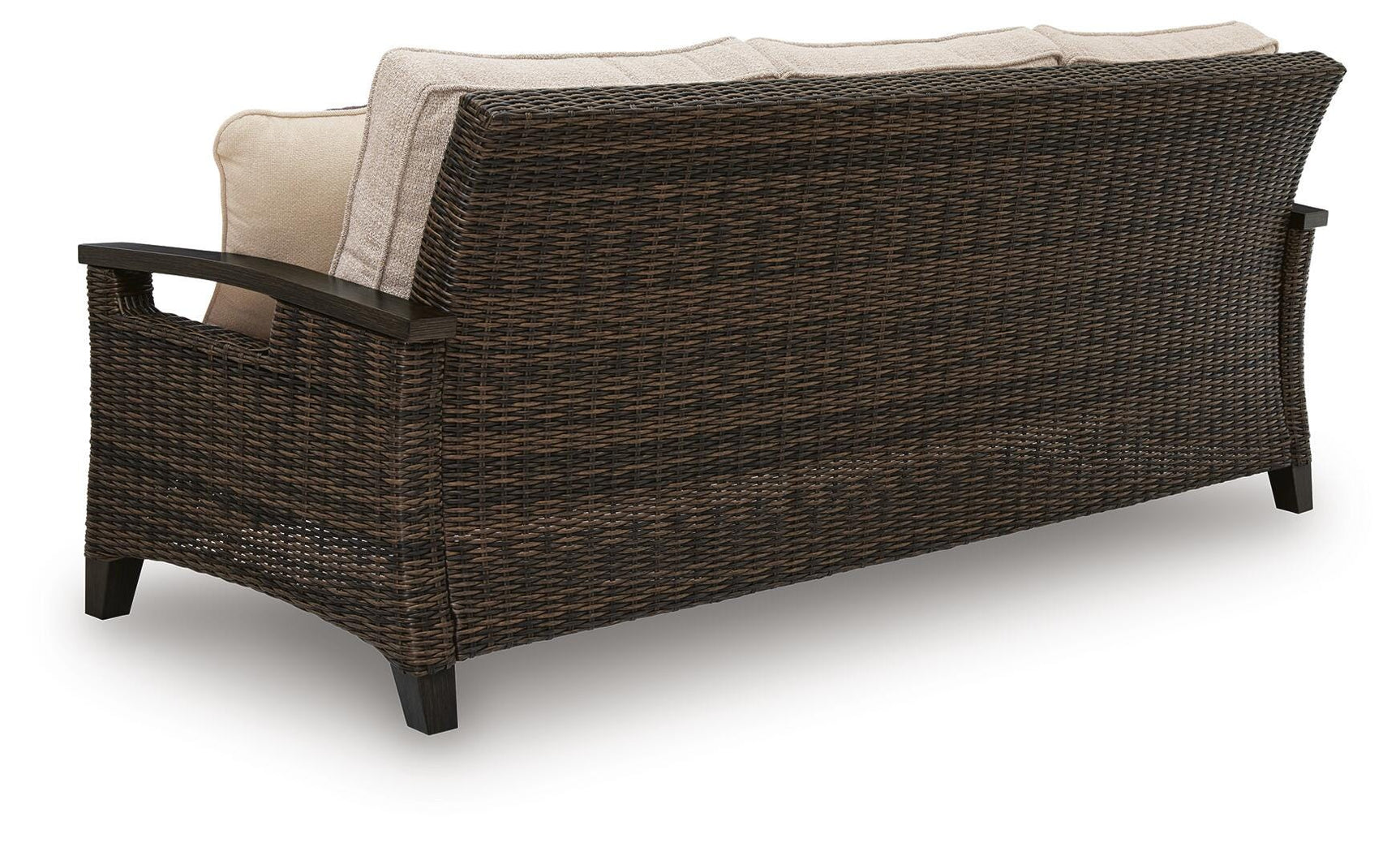 Monterey Dark Brown Point Outdoor Sofa with 2 Lounge Chairs