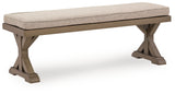 Laguna Beige Heights Outdoor Dining Table and 4 Chairs and Bench