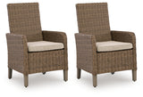 Laguna Heights Beige Arm Chair with Cushion (Set of 2)